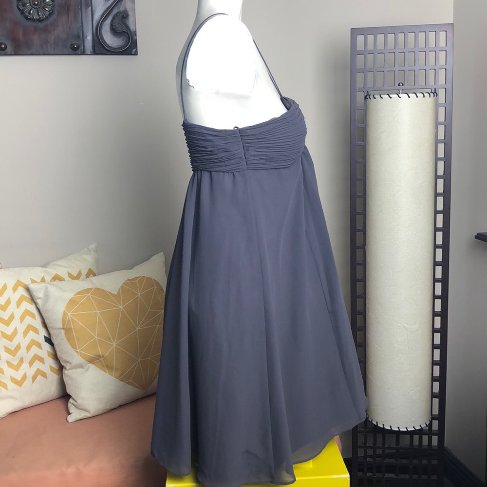 Zara Gray Bandeau Trapeze Mini Dress Size L - Picture 5 of 13